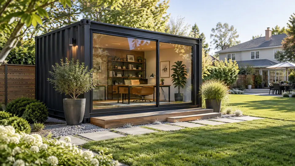 Backyard Container Office: A Dedicated Workspace Without Adding Onto Your House