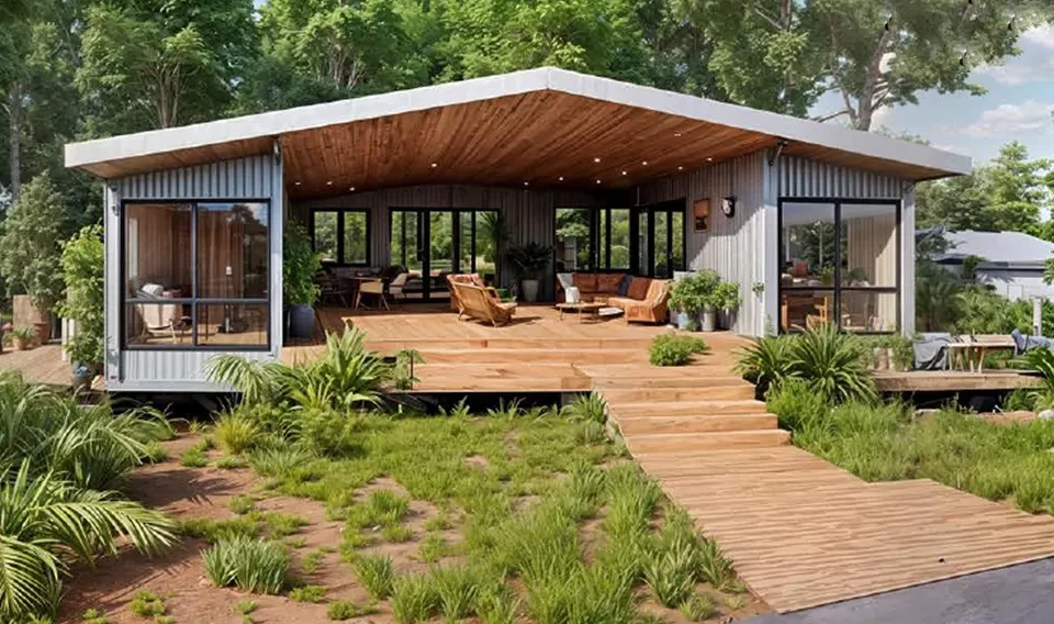 Four Bedrooms, Four Bath Container Home – and No Hallway